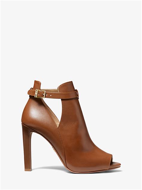 michael kors blaze open toe leather ankle boot|Lawson Leather Open.